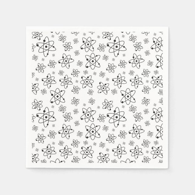 Serviette En Papier Atoms Rétro Motif d'âge atomique (Devant)