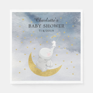 Serviette En Papier Attrapez Un Baby shower Etoile Bunny Elephant