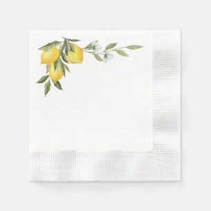 Serviette en papier au citron