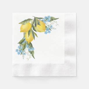 Serviette en papier au citron