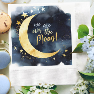 Serviette En Papier Au-dessus de la lune Baby shower céleste étoiles e