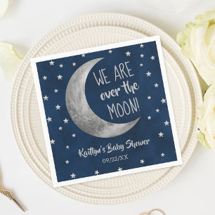 Serviette En Papier Au-Dessus De La Lune   Baby shower serviettes