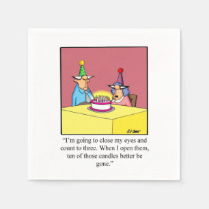 Serviette En Papier Au-Dessus De L'Humour De Hill Anniversaire