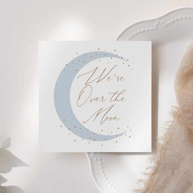 Serviette En Papier Au-dessus du Baby shower des Garçons Bleus Lune (Créateur téléchargé)