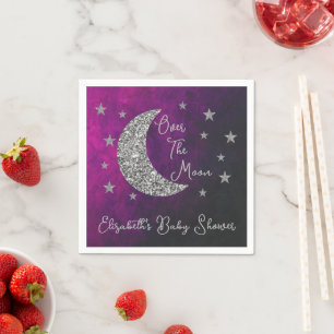 Serviette En Papier Au-Dessus Du Baby shower Lune
