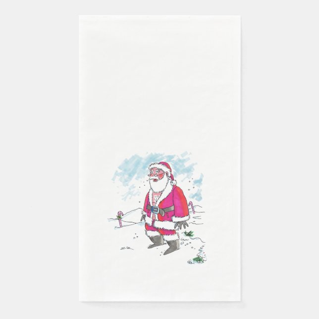 Serviette En Papier Aucun Ho-Ho-Ho papier serviettes invités (Devant)