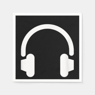 Serviette En Papier Audio Engineer Audiophile Dj Music Lover casque