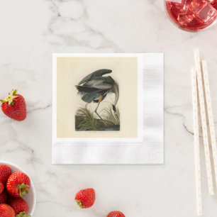 Serviette En Papier Audubon Great Blue Heron Marsh Bird