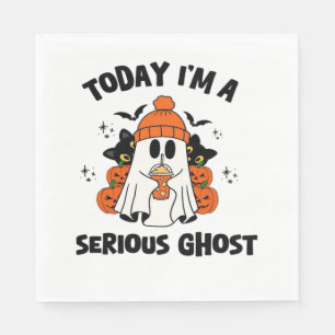 SERVIETTE EN PAPIER AUJOURD'HUI JE SUIS UN CITROUILLE DE CAFÉ GHOST SÉ