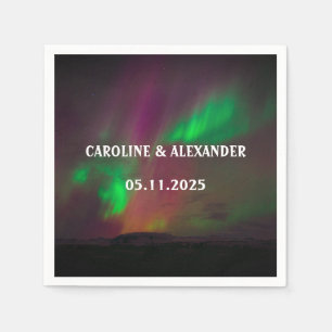 Serviette En Papier aurores boréales Aurora Borealis Mariage de ciel n