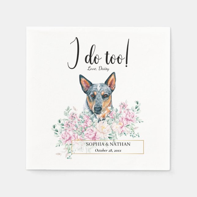 Serviette En Papier Australian Cattle Chien Mariage Cocktail Napkins (Devant)
