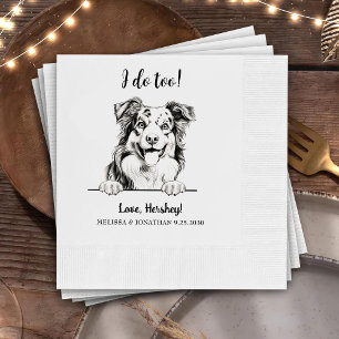 Serviette En Papier Australian Shepherd Dog Personnalisé Je fais aussi