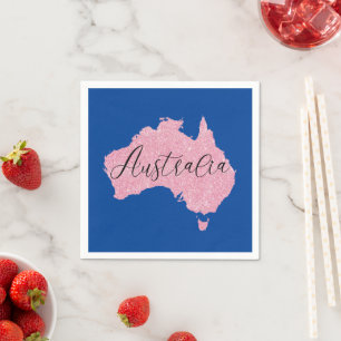 Serviette En Papier Australie Pays Couleur brillante