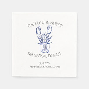 Serviette En Papier Autocollant de dîner de répétition de mariage au h