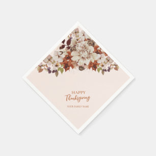 Serviette En Papier Automne/Automne Amis donnant / Merci Dîner