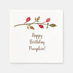 Serviette En Papier Automne, Automne Anniversaire Personnalisé Papier 