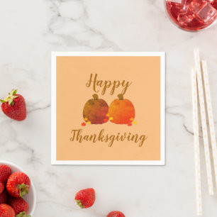 Serviette En Papier Automne/Automne/Citrouille/Thanksgiving