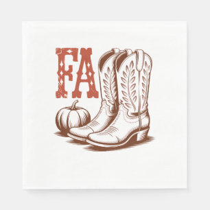 Serviette En Papier Automne Automne Cowgirl Citrouille