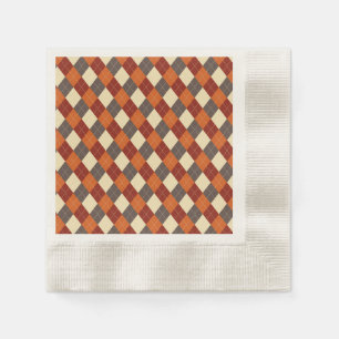 Serviette En Papier Automne/Automne En vichy motif