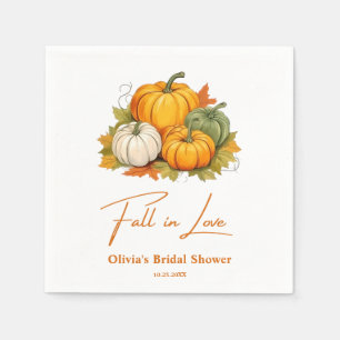 Serviette En Papier Automne en amour Rustique Automne Citrouille Fête