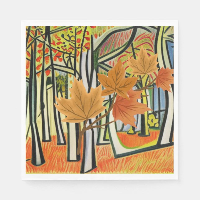 Serviette En Papier Automne Extraordinaire (Devant)