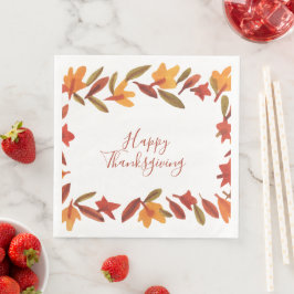 Serviette En Papier Automne Feuilles Thankesgiving