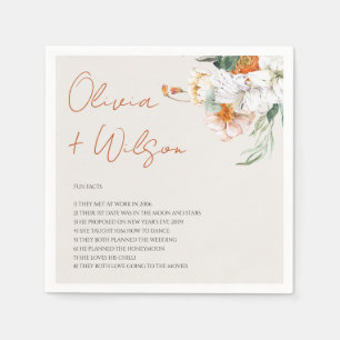 Serviette En Papier Automne Floral Mariage Fun Faits Sur Les Nouveaux