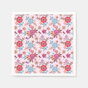 Serviette En Papier Automne Inspiré Rose Motif Imprimer serviettes