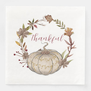 Serviette En Papier Automne Russe Citrouille Et Thanksgiving