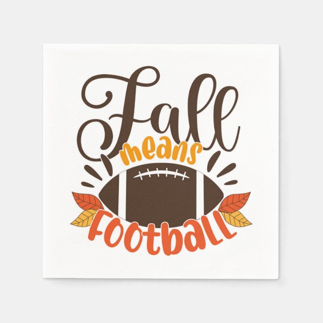 Serviette En Papier Automne signifie football (Devant)