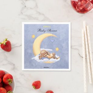 Serviette en papier avec un mignon lapin.