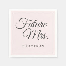 Serviette En Papier Avenir Élégant Mme Fête des mariées Papier rose