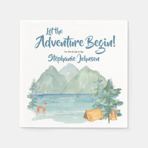 Serviette En Papier Aventure de montagnes rustique pour enterrement de