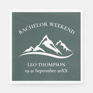Serviette En Papier Aventure de plein air Week-end de Bachelor à la mo