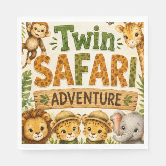 Serviette En Papier Aventures Safari Jumelles Fête d'anniversaire Garç