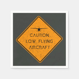 Serviette En Papier Avertissement Aéronefs bas ✈️