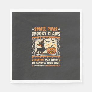Serviette En Papier Avertissement de chien de Dachshund d'Halloween ef