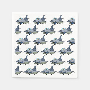 Serviette En Papier Avion de combat Jour d'anniversaire