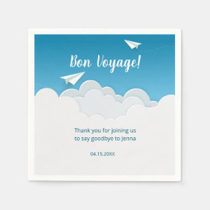 Serviette En Papier Avion en papier dans le ciel de la fête du départ