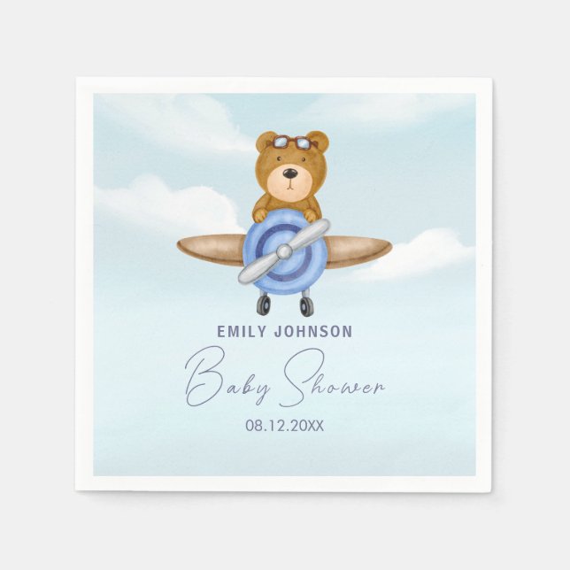 Serviette En Papier Avion Teddy Bear (Devant)