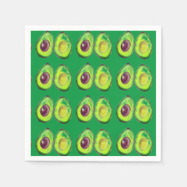 Serviette En Papier Avocado Green Vegan Foodie végétarien