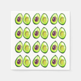 Serviette En Papier Avocado Green Vegan Foodie végétarien