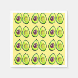 Serviette En Papier Avocado Green Vegan Foodie végétarien