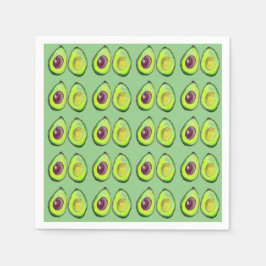 Serviette En Papier Avocado Green Vegan Foodie végétarien