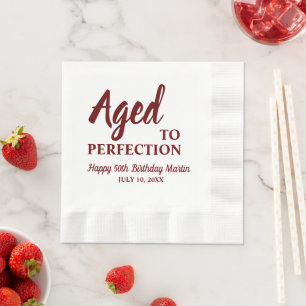 Serviette En Papier Avoir atteint la perfection 50e Anniversaire servi