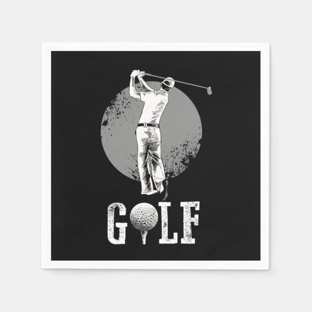 Serviette En Papier Awesome Golf Player (Devant)
