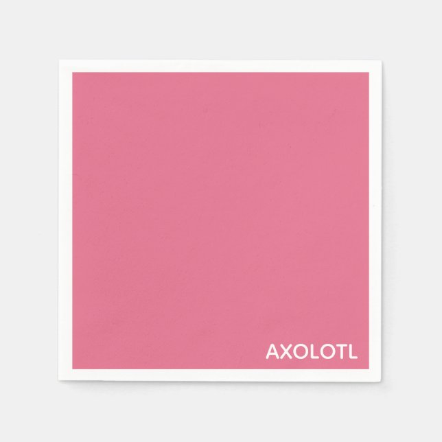 Serviette En Papier Axolotl pink color name (Devant)