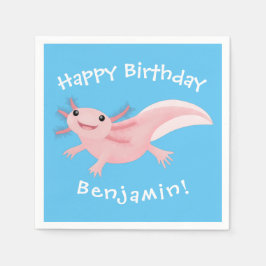 Serviette En Papier axolotl rose pâle