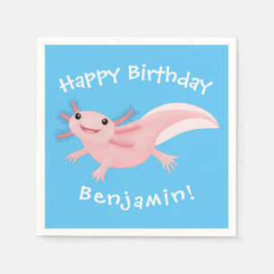 Serviette En Papier axolotl rose pâle