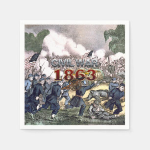 Serviette En Papier BABH Guerre civile 1863 serviettes